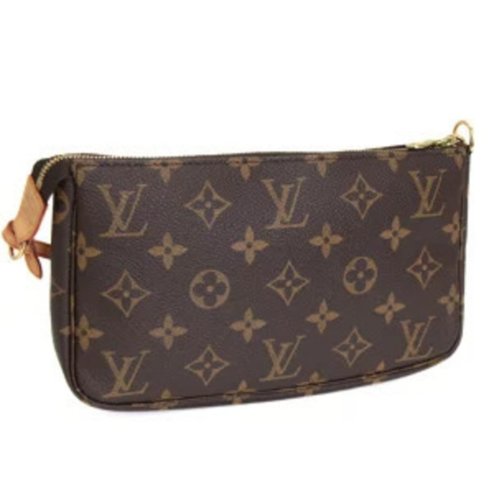 Louis Vuitton Monogram Pouch Clutch Accessoires Pochette Accessory Brown
